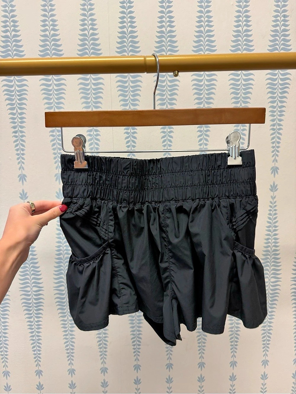 Free People movement Get Your Flirt On Shorts Black Athletic Shorts size